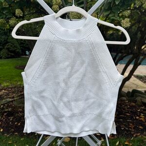Aritzia Wilfred White Knit Sweater
